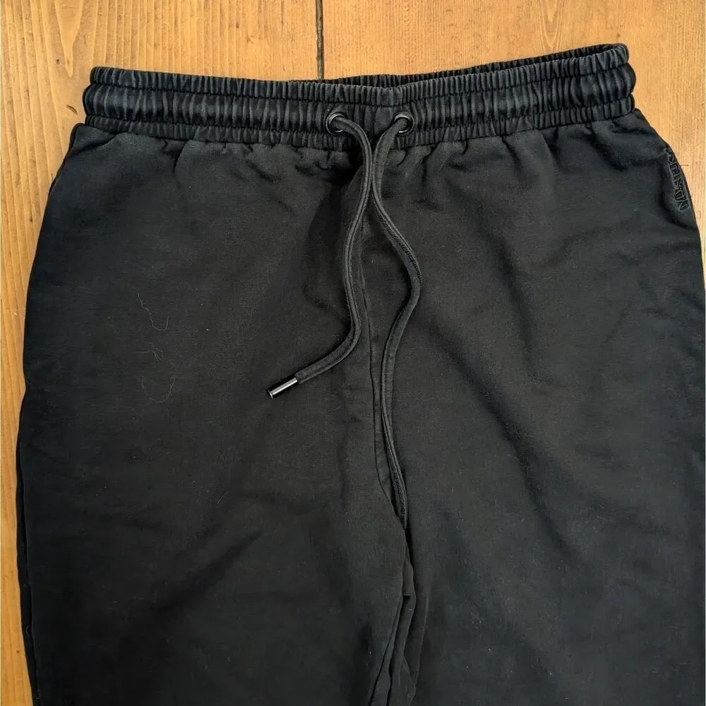 Meshki Jogger Sweatpants Women's Size M Black Cotton Drawstring Waist Pockets